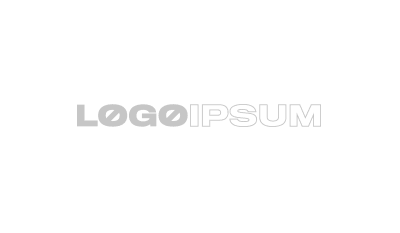 Gray text on a light background reads "LOGO IPSUM," with a slashed zero used for the letter "O" in "LOGO.